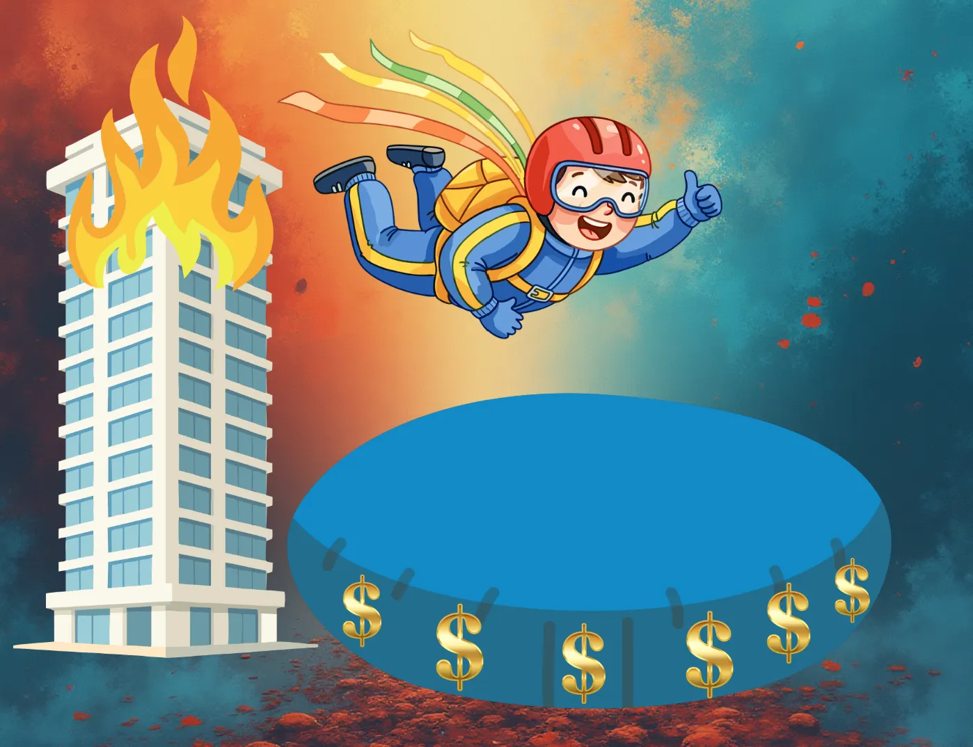 Original visual from the article about the financial cushion needed for a career pivot.